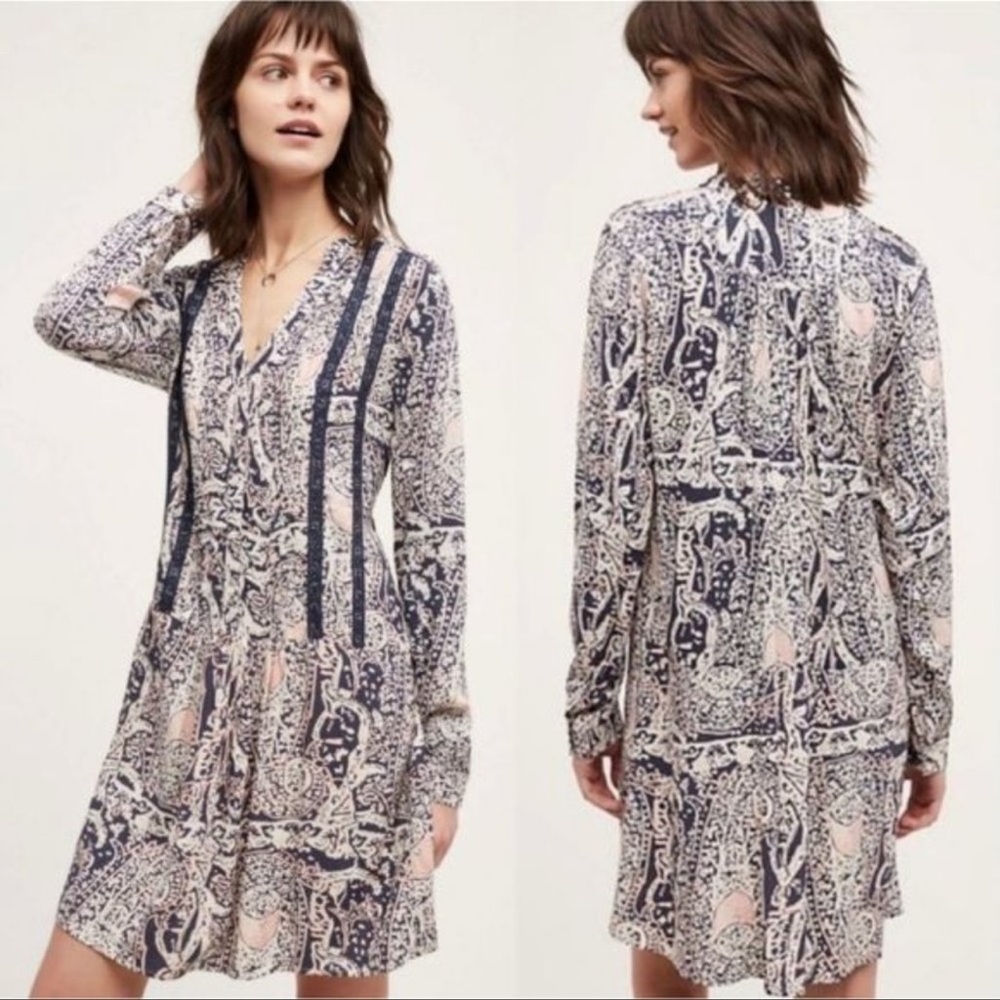 Anthropologie Tiny Paisley Caviana Mini Dress